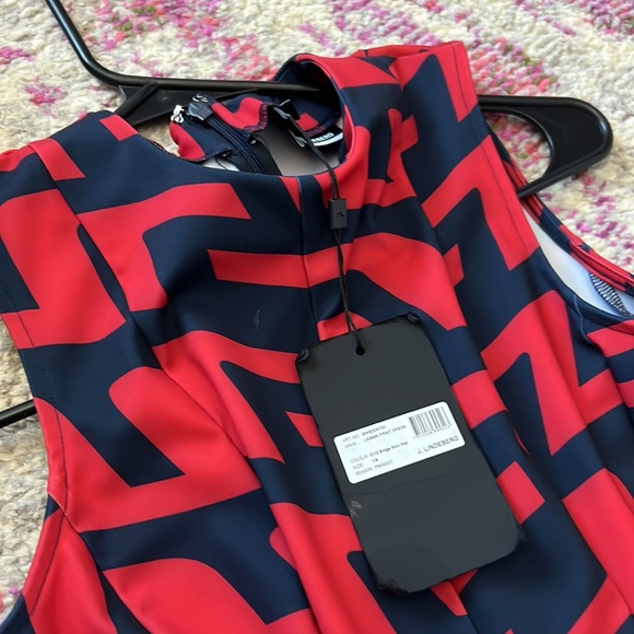 J. Lindeberg red and navy patterned Jasmin athletic dress - NWT - Picture 6 of 6